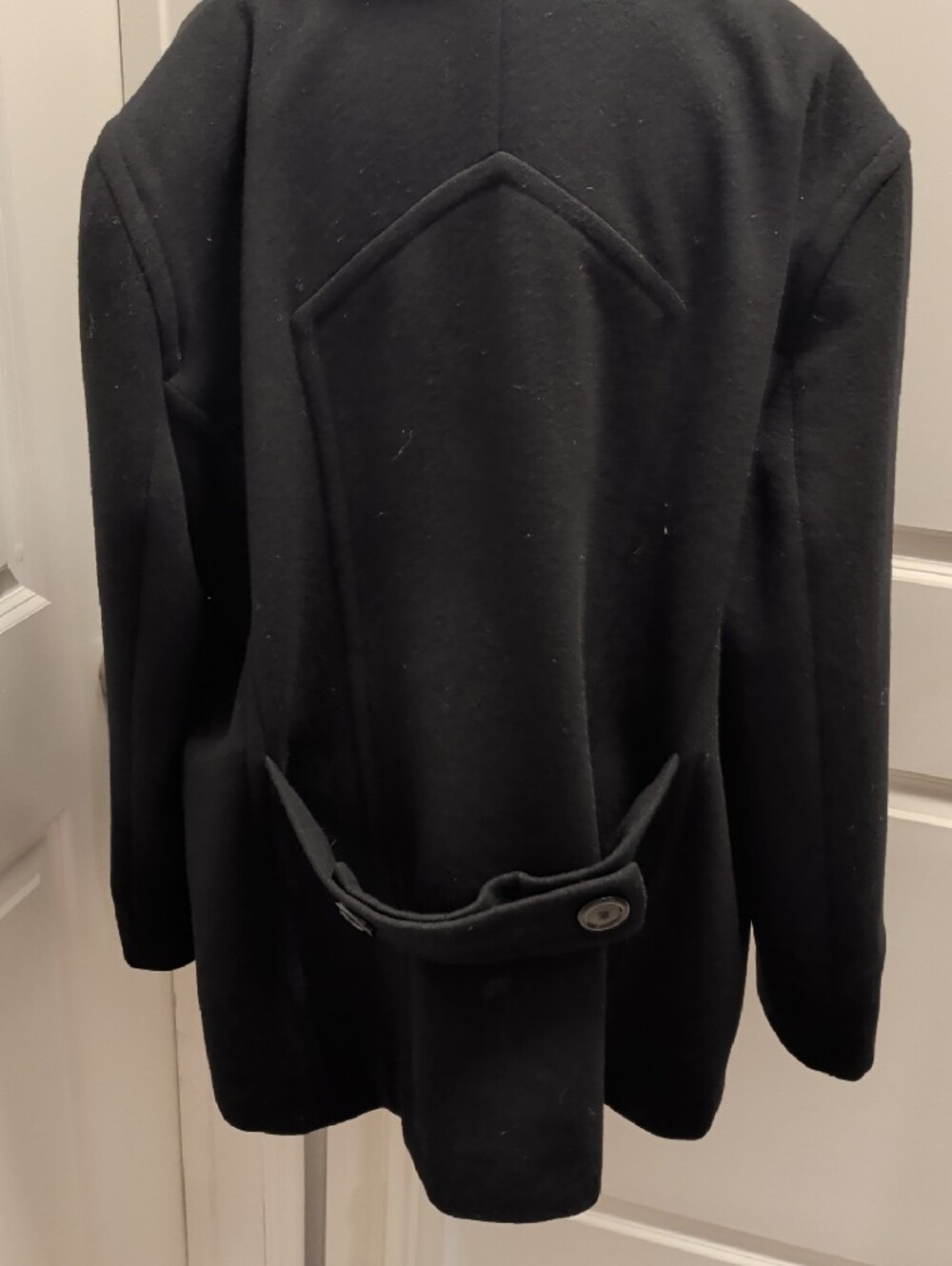 BRAETAN 2X Women's Pre-Owned Black Wool Peacoat - Timeless Double-Breasted - Picture 6 of 15